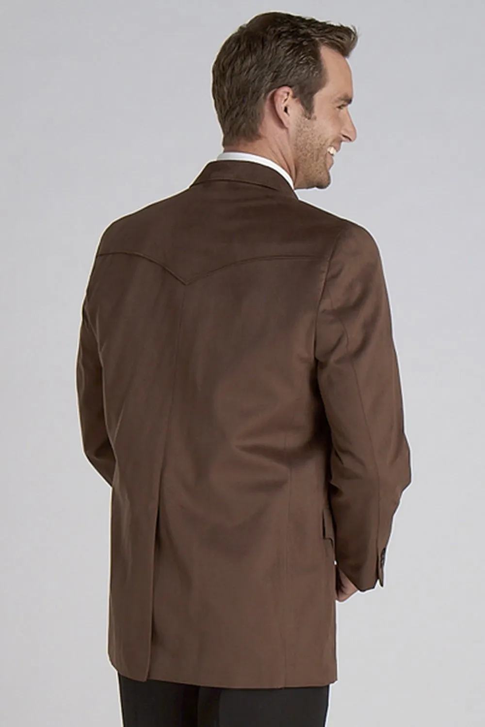 Circle S Mens Chestnut 100% Microsuede Houston Western Jacket Blazer 54 RX
