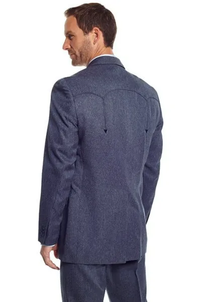 Circle S Mens Heather Navy Polyester Vegas Sportcoat Jacket Blazer 38 R