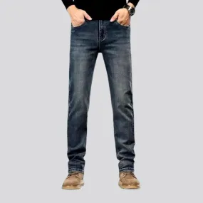 Classic tapered stonewashed men's jeans
