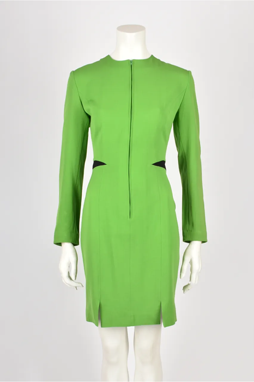 CLAUDE MONTANA GREEN MIDI DRESS