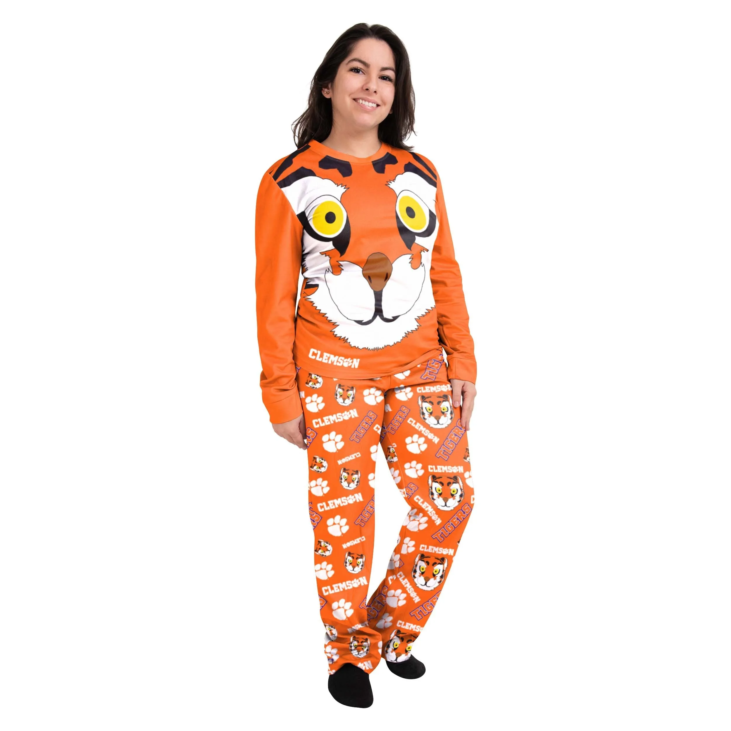 Clemson Tigers NCAA Womens The Tiger Mascot Pajamas