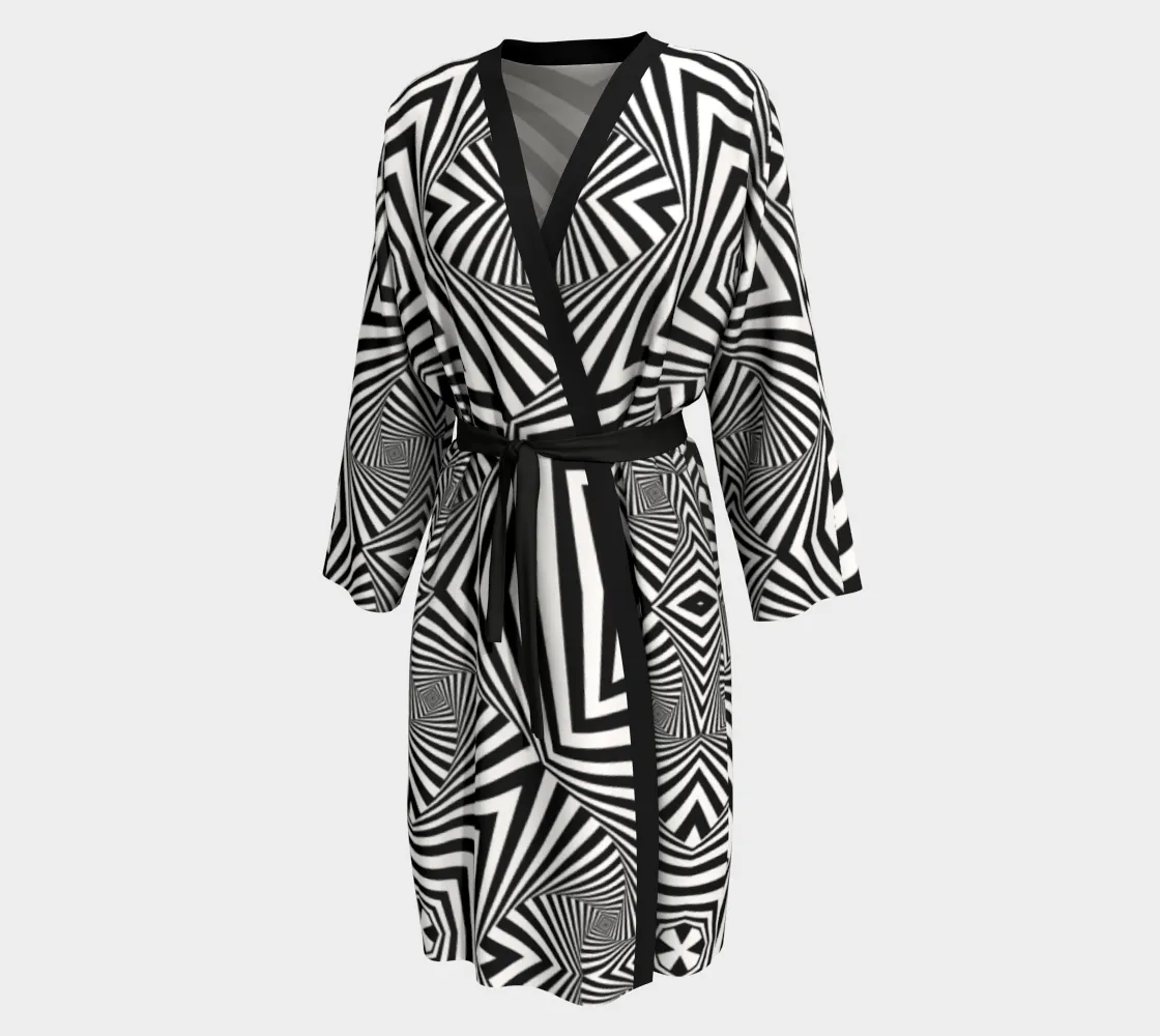 Closed Eye Visuals Peignoir Kimono Robe | Hubert S