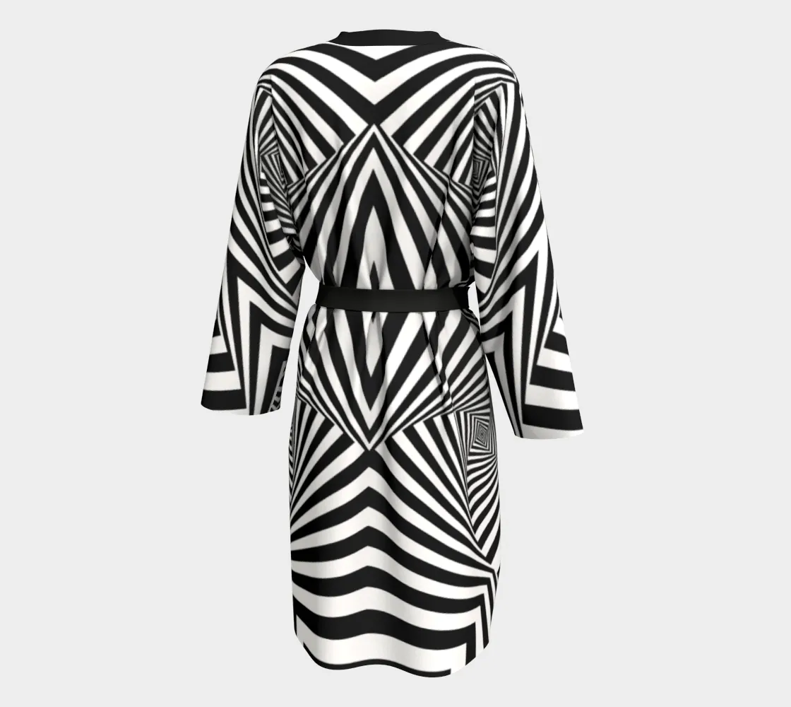 Closed Eye Visuals Peignoir Kimono Robe | Hubert S