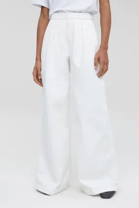 Closed - Jean Wide Legs En Coton Biologique - Blanc - Femme