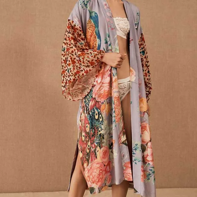 Colorful Boho Kimono Robe