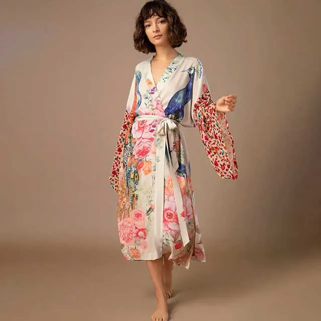 Colorful Boho Kimono Robe