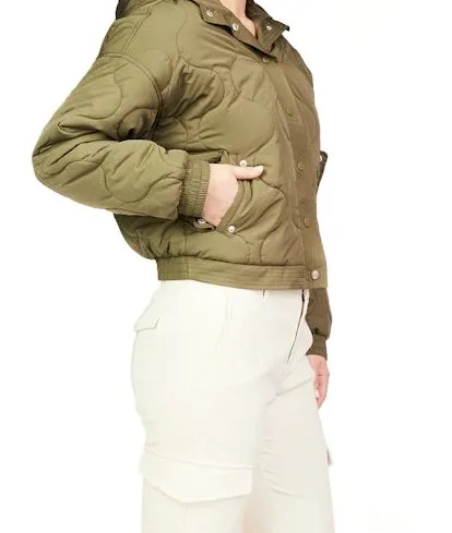 Comfy Quilted Jacket - Burnt Olive