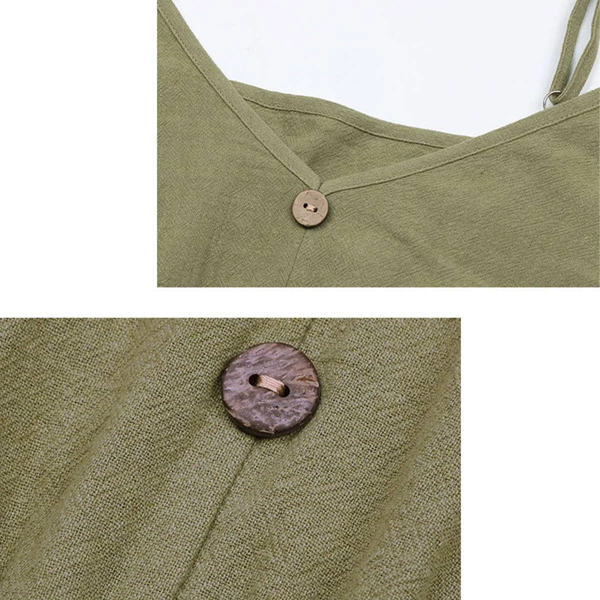 COTTON AND LINEN HALTER DRESS_CWDSD3416
