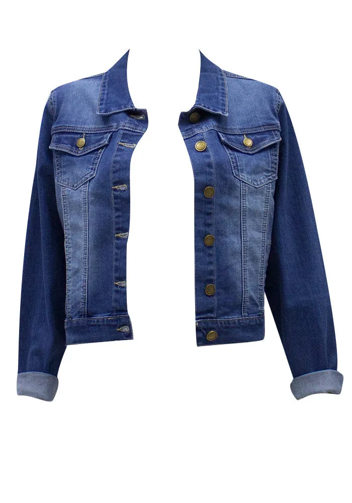 Country Denim Cropped Denim Jacket Denim 8