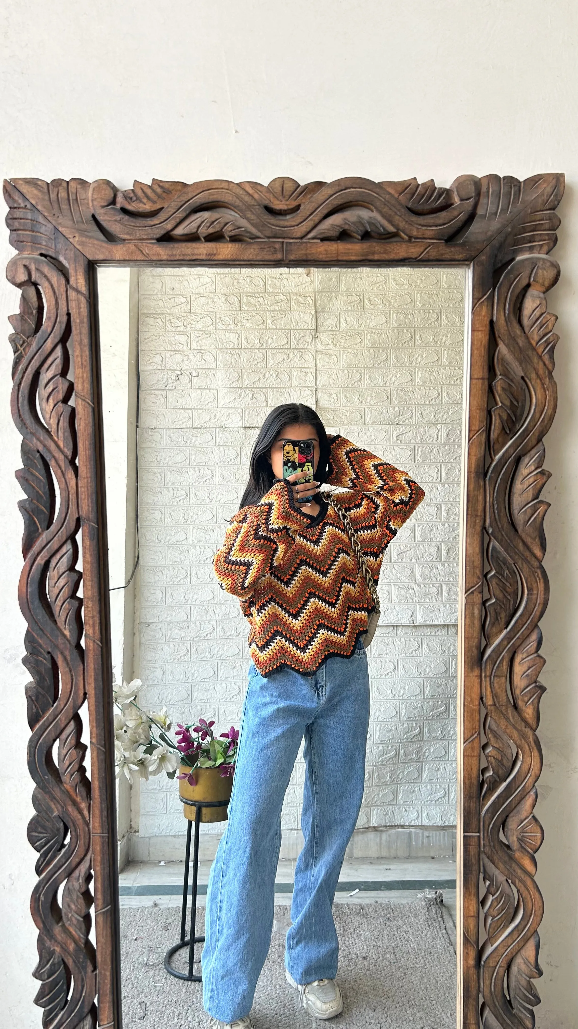 Crochet sweater M
