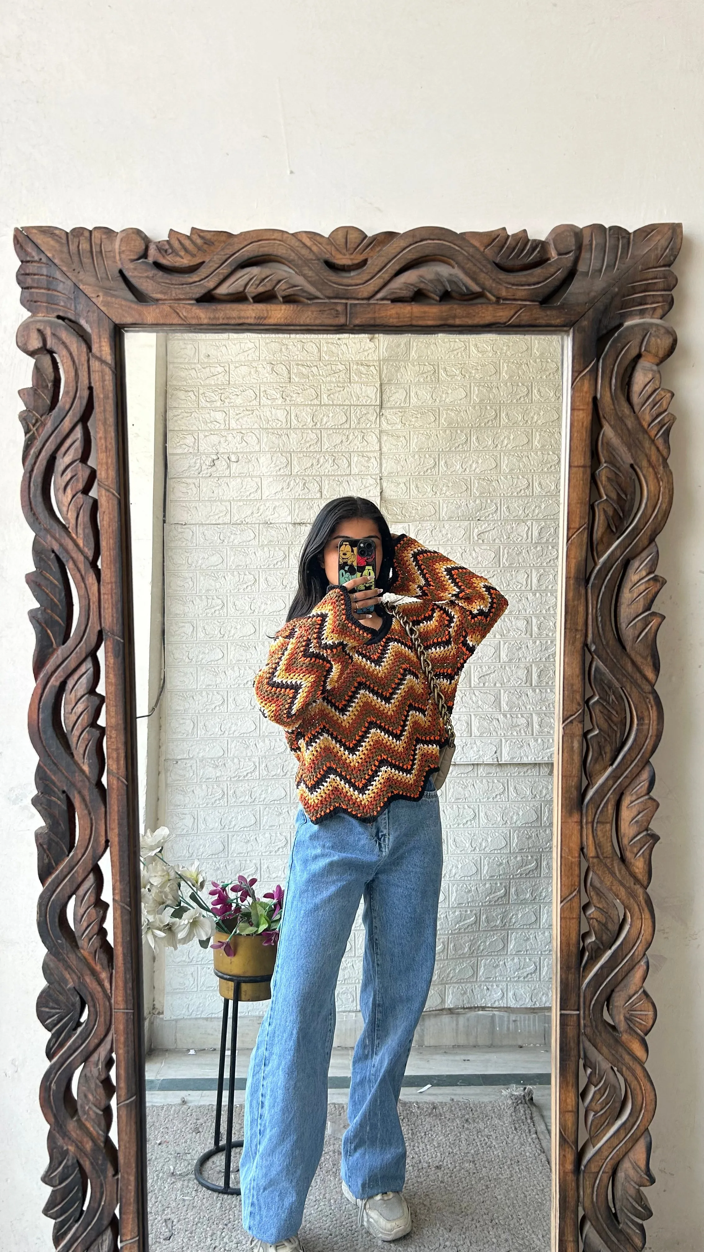 Crochet sweater M