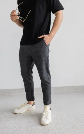 Crop Pants - Dark Grey Check