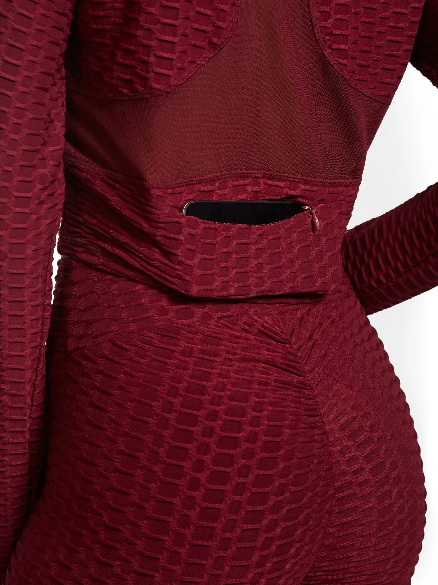 Cropped Mesh Cut-Out Jacket