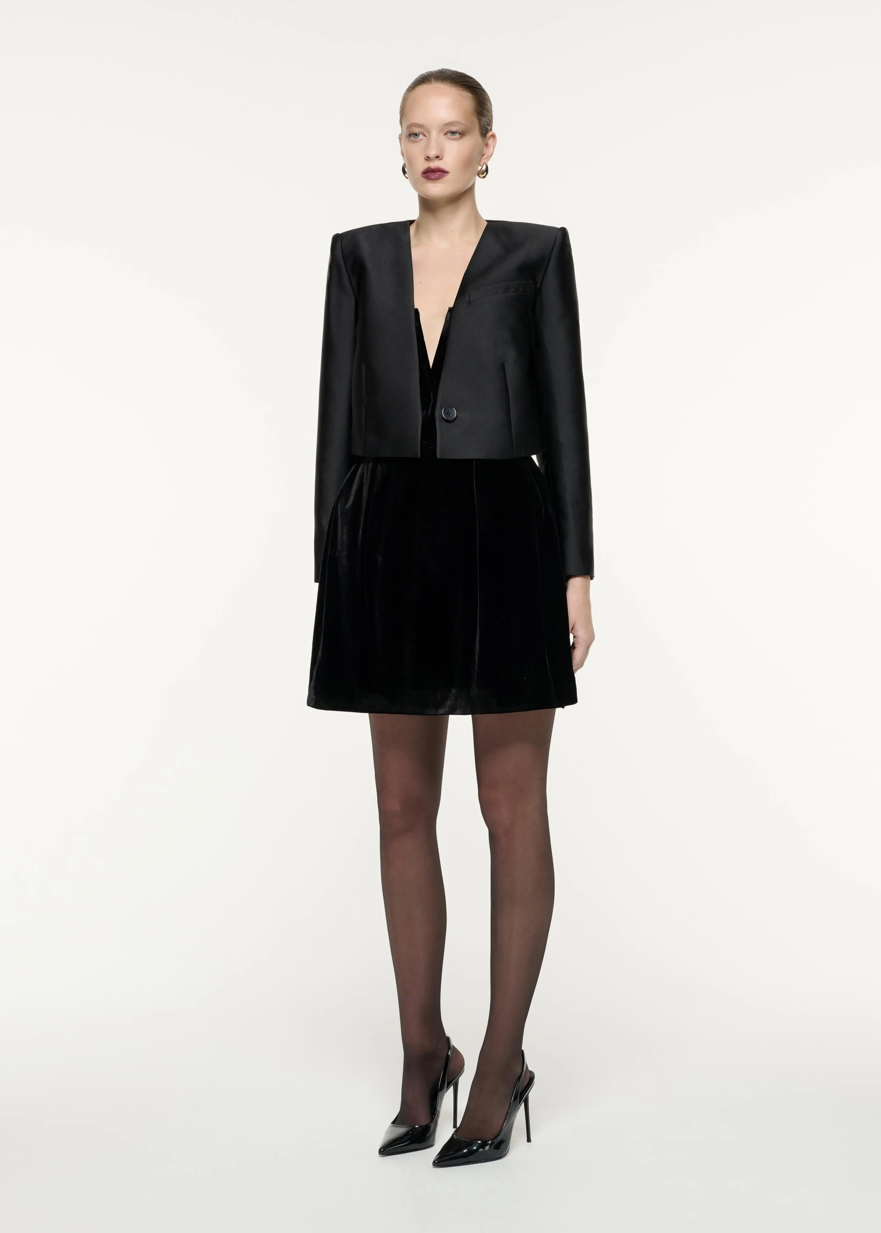 Cropped Taffeta Jacket
