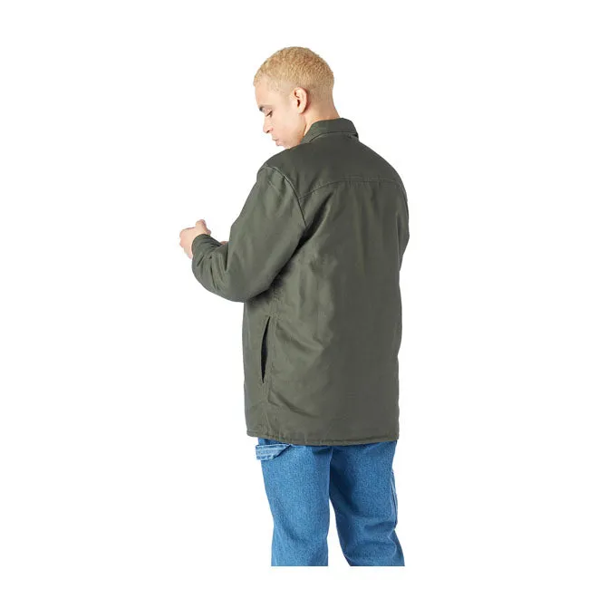 Dickies Duck Shirt Flannel Lined Jacket Dark Green