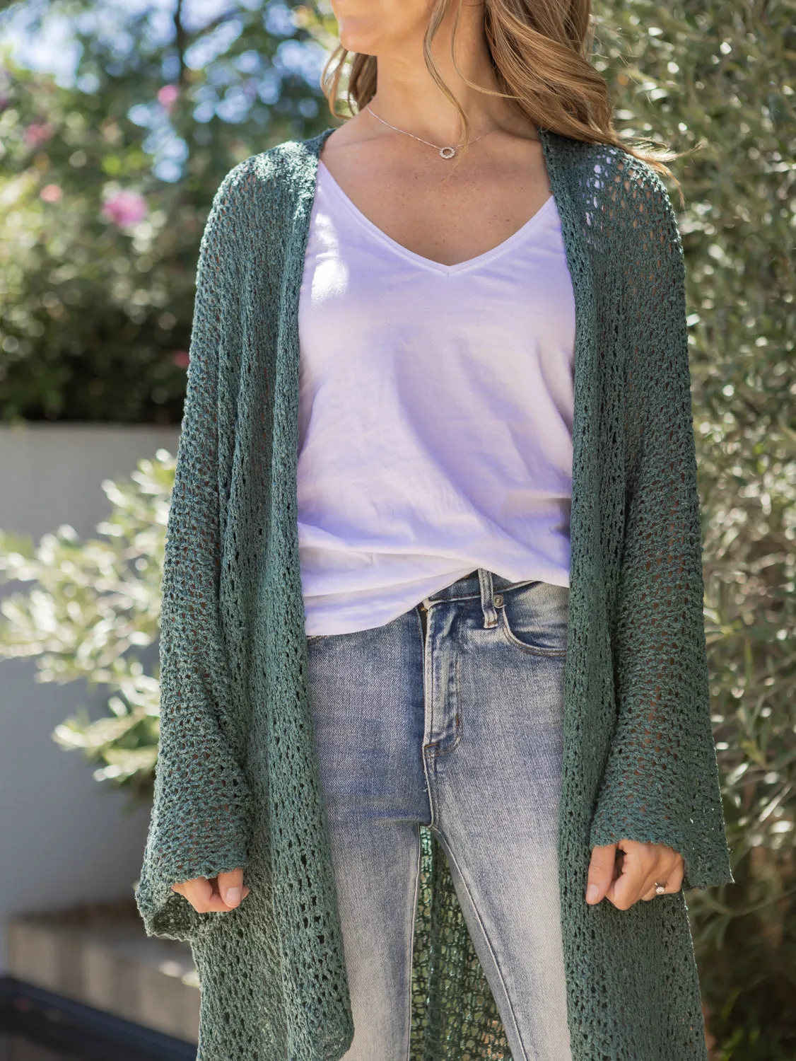 Eclipse Kimono- Moss green
