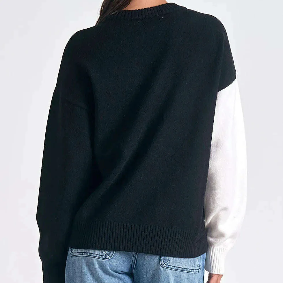ELAN - Love Pullover - Black & White