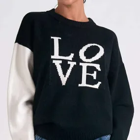 ELAN - Love Pullover - Black & White