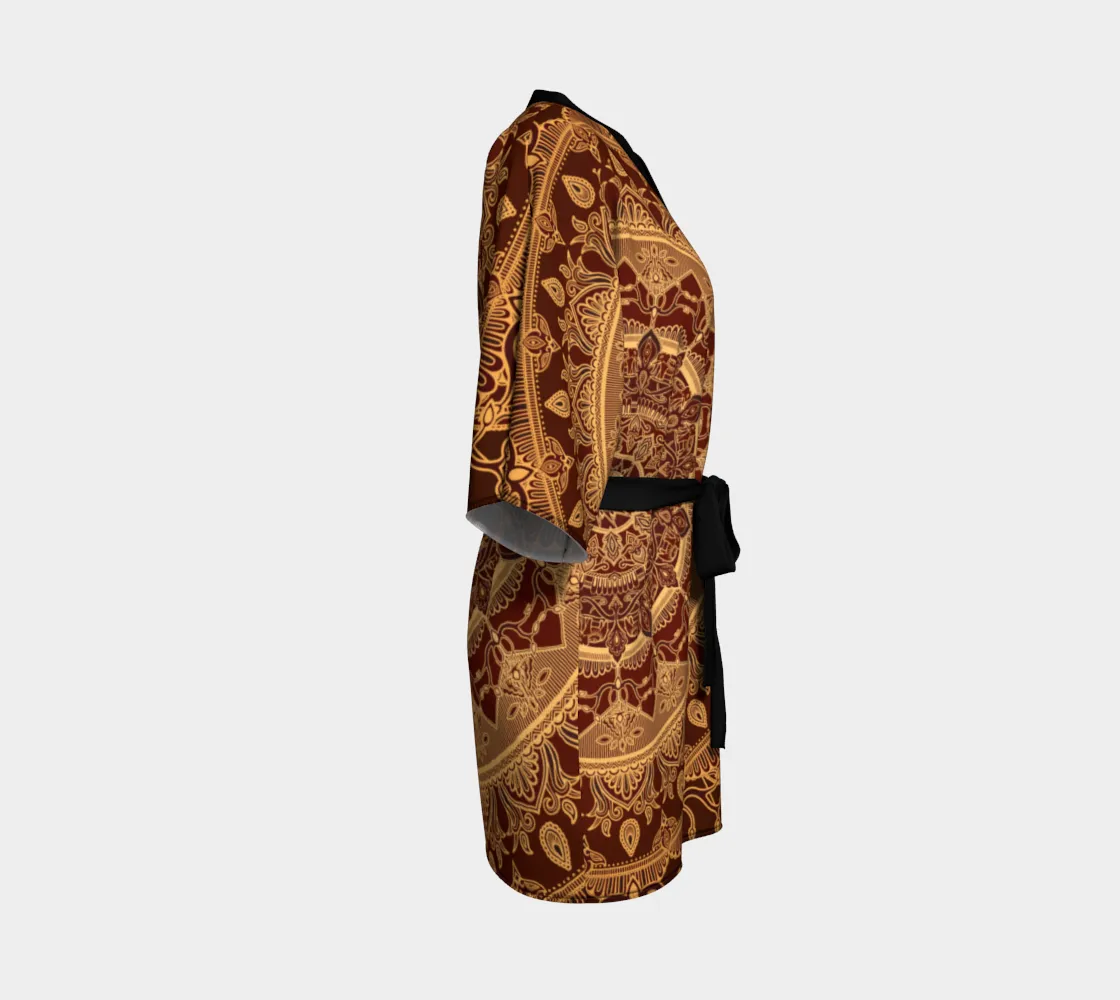 Elephants Mandala | Kimono Robe | Mandalazed