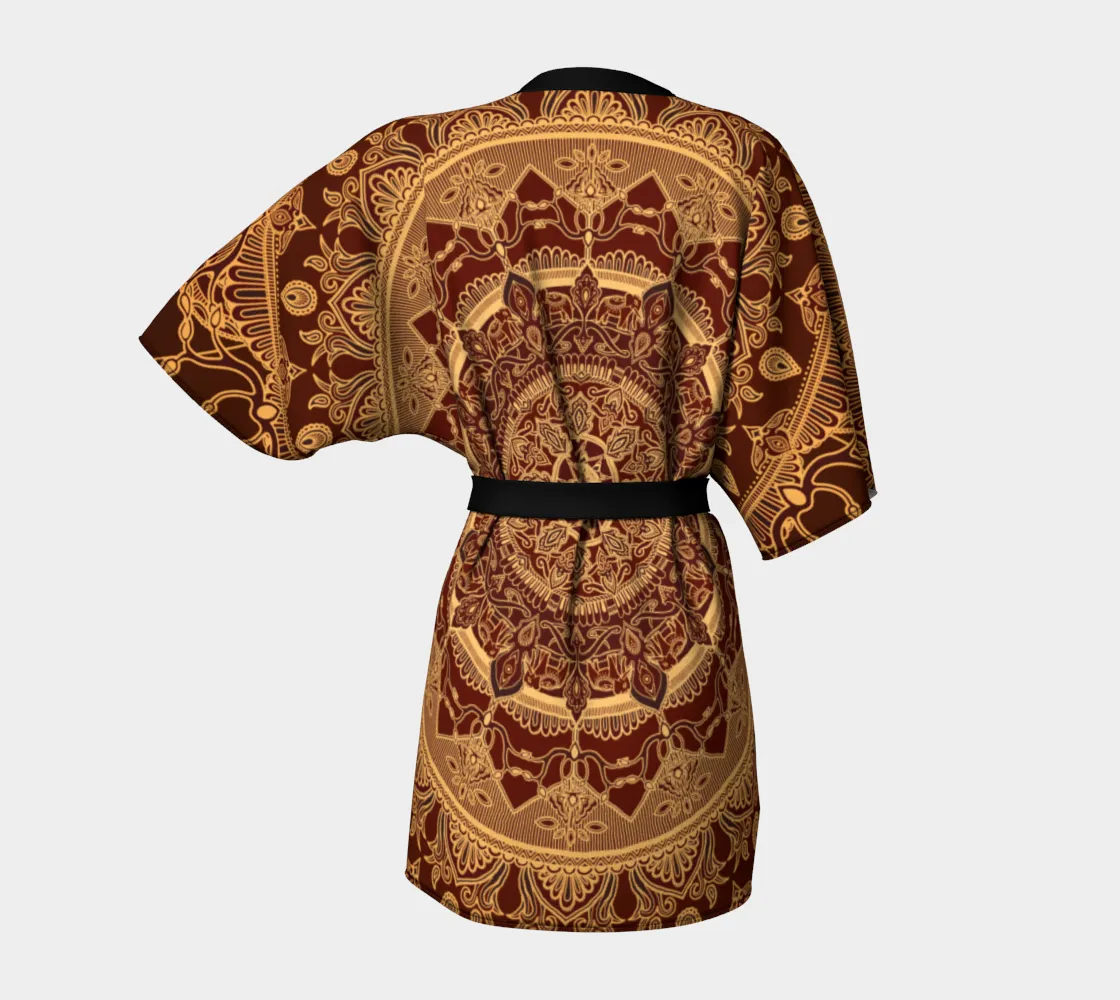 Elephants Mandala | Kimono Robe | Mandalazed