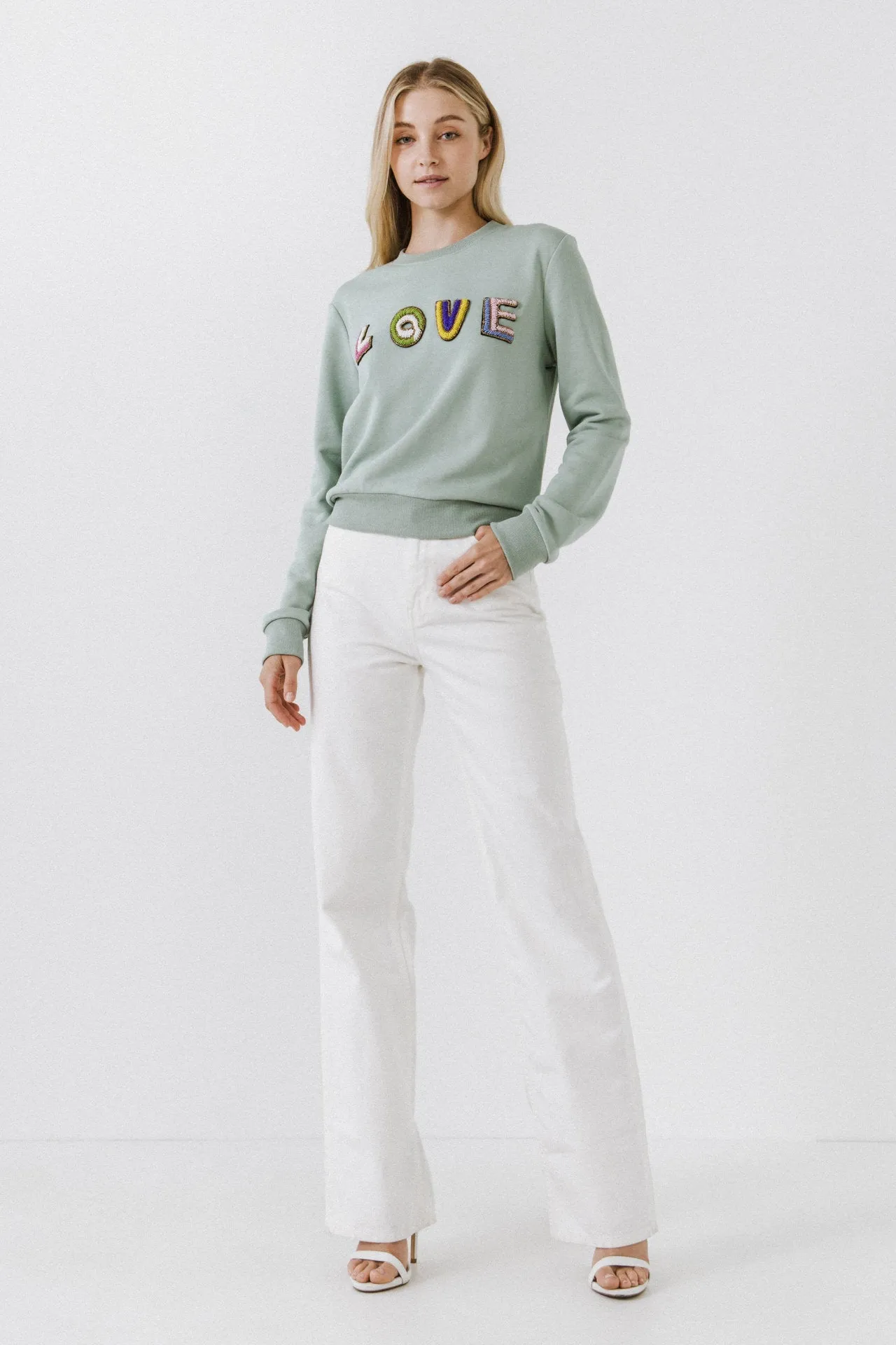 Endless Rose - Beads Lettering Sweatshirt