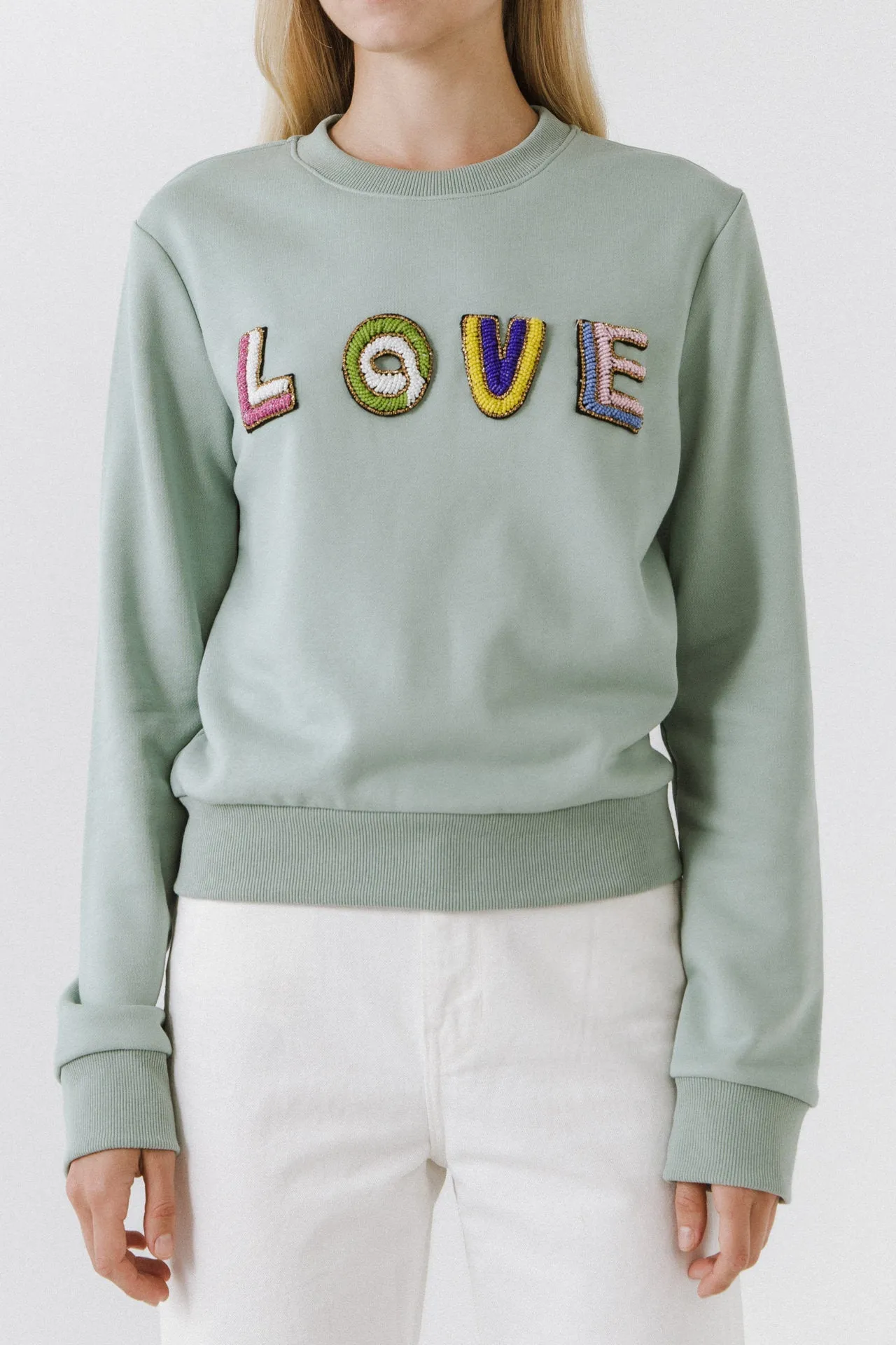 Endless Rose - Beads Lettering Sweatshirt