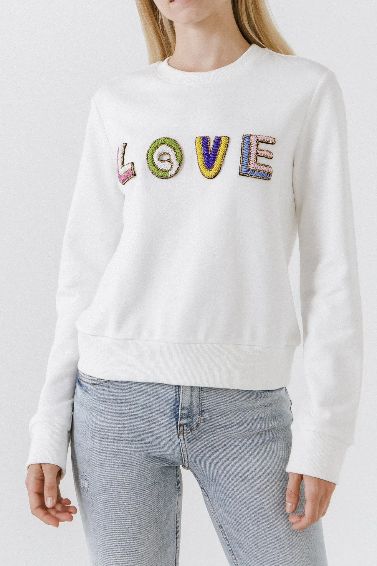 Endless Rose - Beads Lettering Sweatshirt