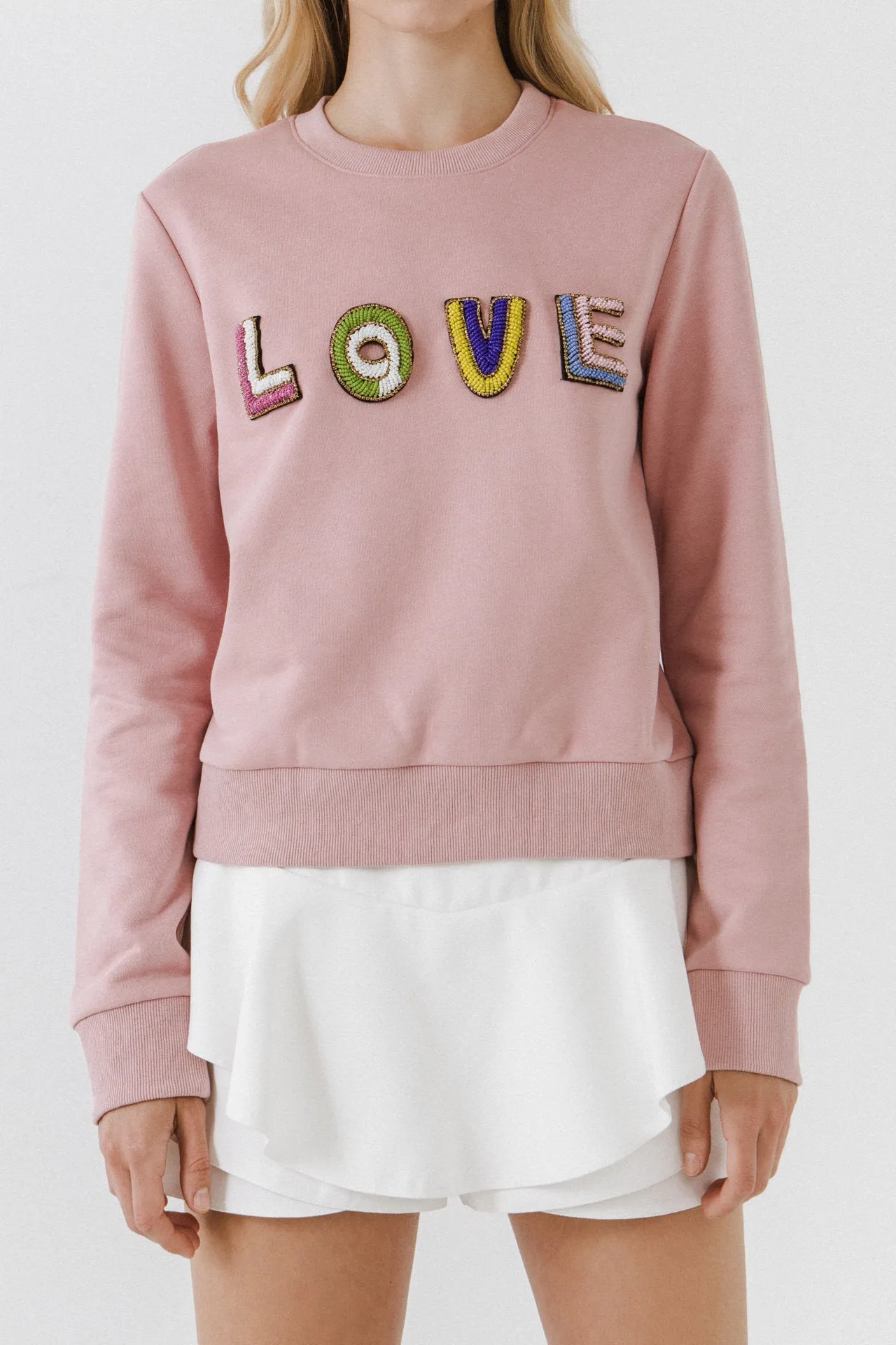 Endless Rose - Beads Lettering Sweatshirt