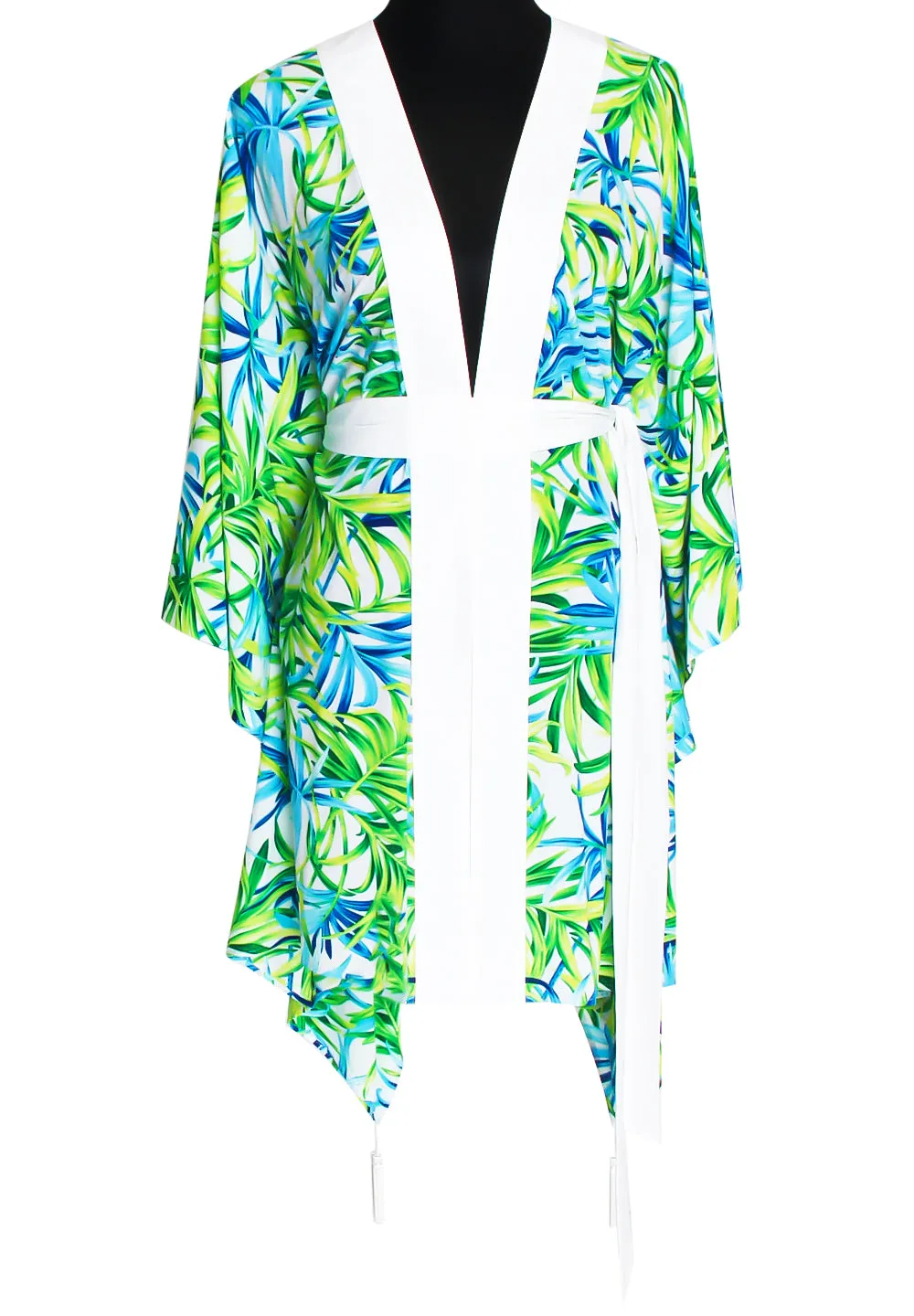 Euphoria – Paradise Palm Kimono (Off-White)