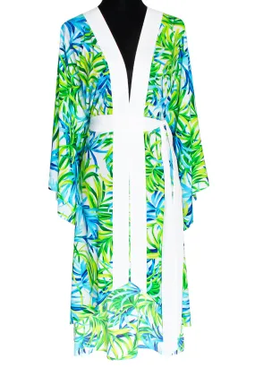 Euphoria – Paradise Palm Kimono (Off-White)