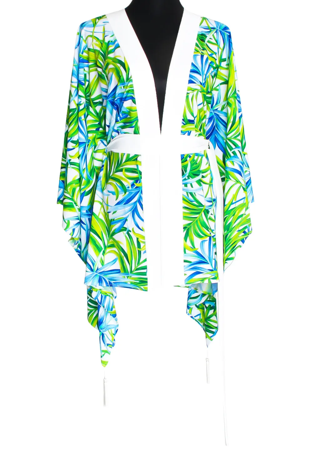 Euphoria – Paradise Palm Kimono (Off-White)