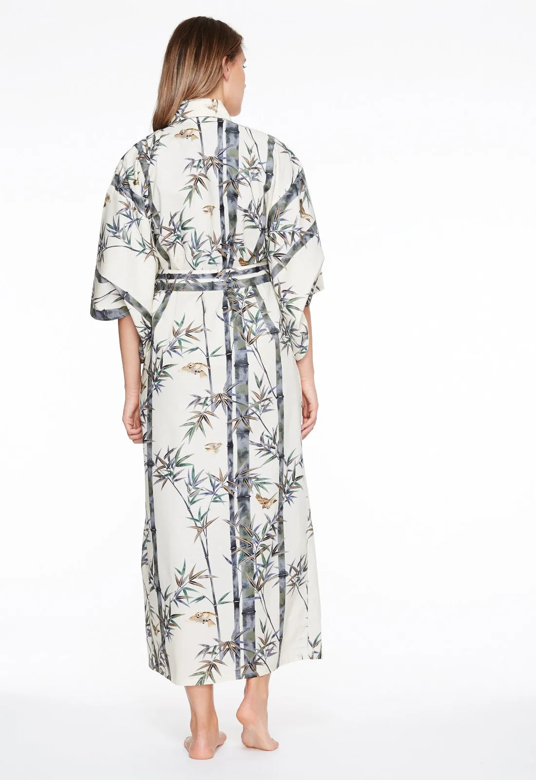 Exquisite Bamboo Womens Plus Size Cotton Kimono Robe