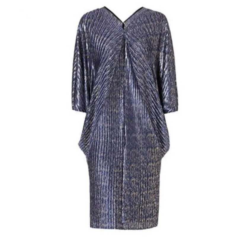 Fashion Pleated Midi Sweater Dress