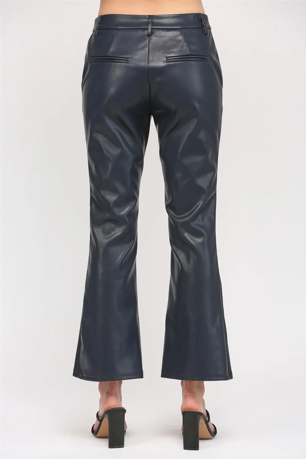 Faux Leather Flare Pant