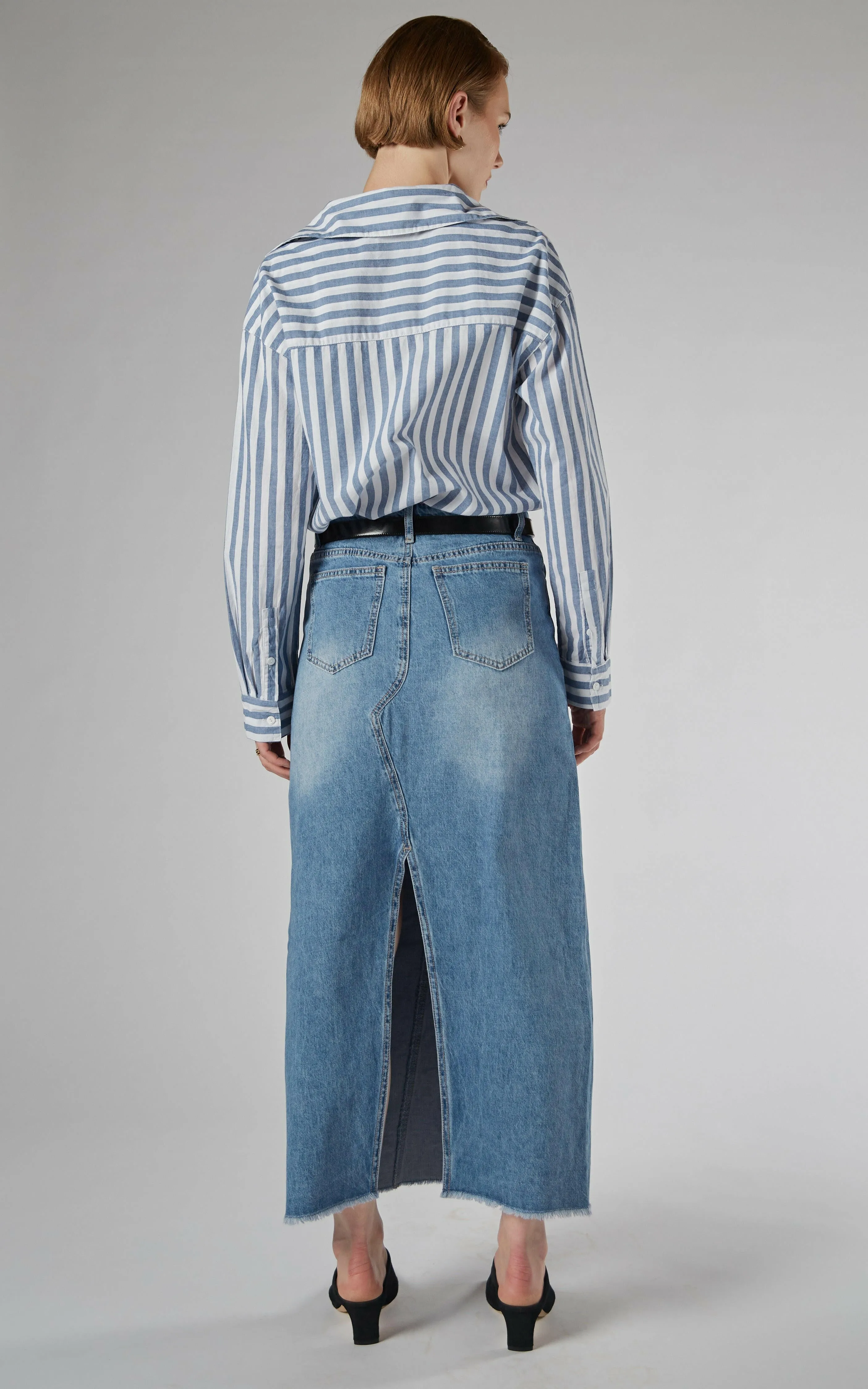 Finley Loose Blue Stripe Shirt