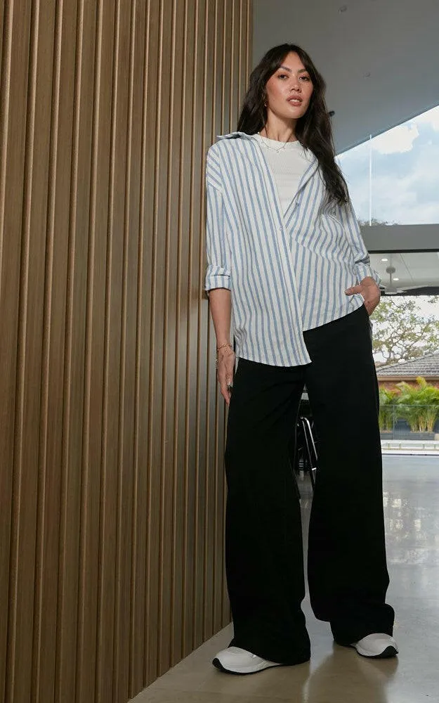 Finley Loose Blue Stripe Shirt