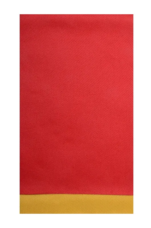 Flat obi belt : Plain / Red and Gold