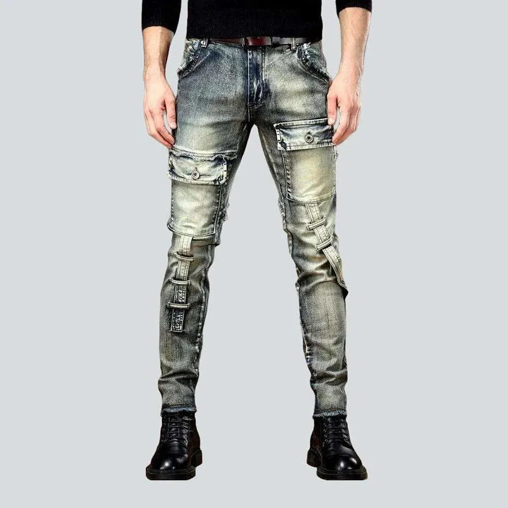 Front flap pocket vintage jeans
