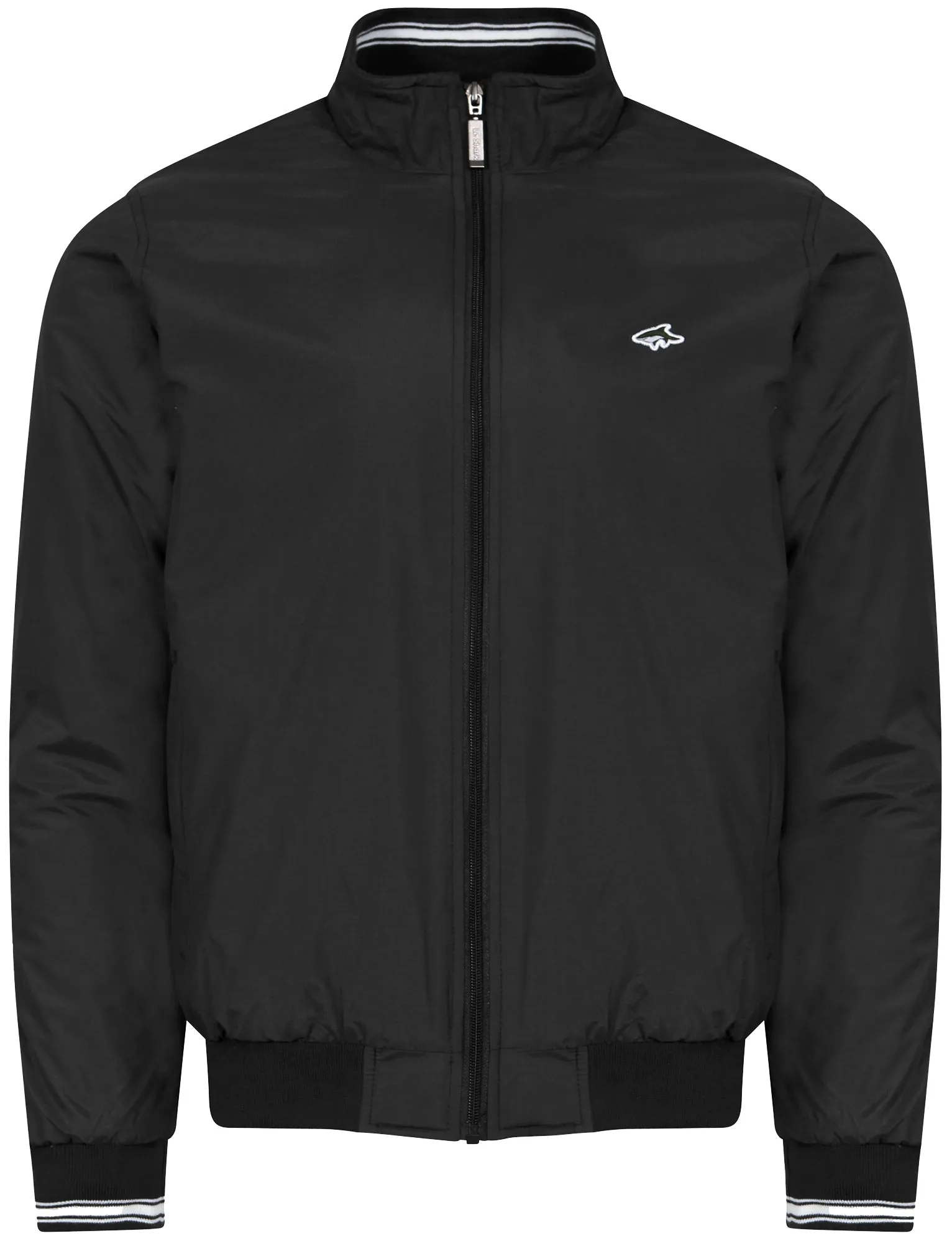 Gadon Zip Through Harrington Jacket in Black  - Le Shark