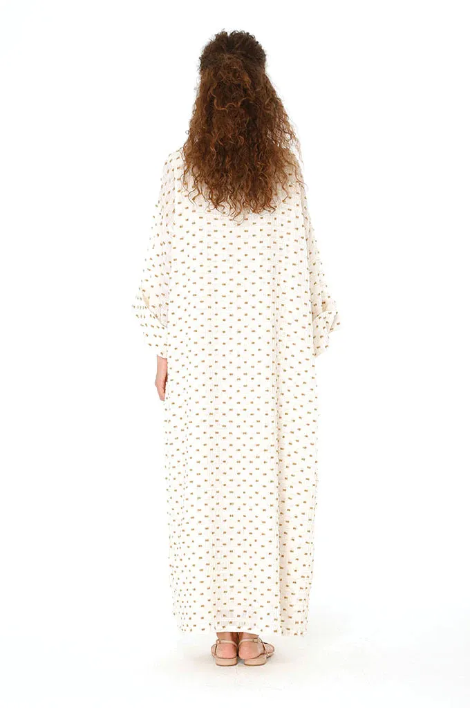 Gardenia Beige Polka Isabella Kimono Set