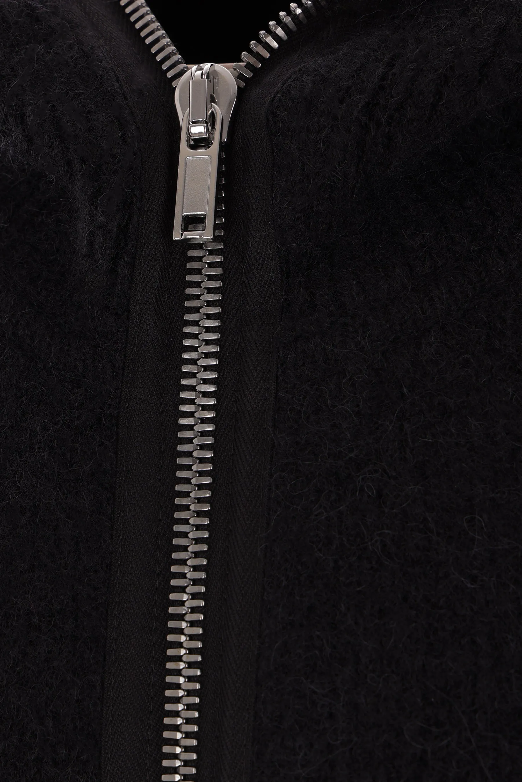 Gimp oversize knit hooded jacket