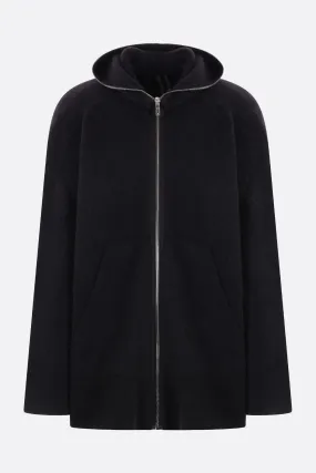 Gimp oversize knit hooded jacket