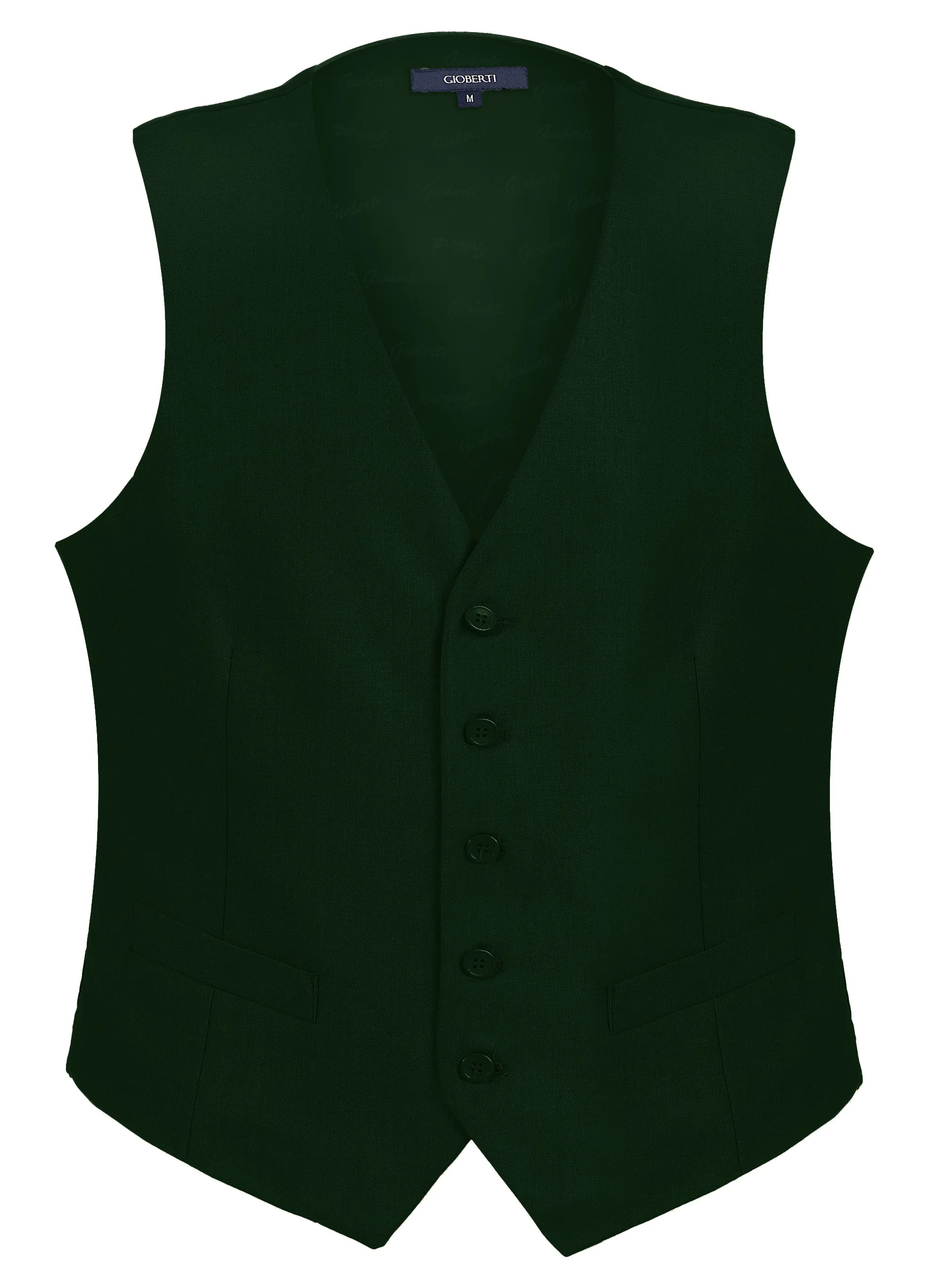 Gioberti Men's Hunter Green Formal Suit Vest