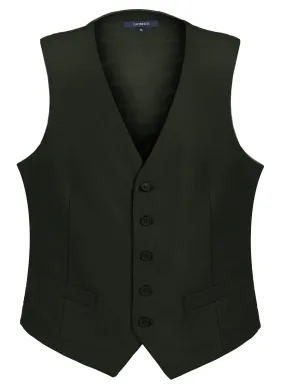Gioberti Men's Olive Formal Suit Vest