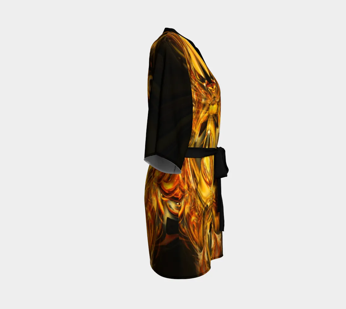 GOLDEN AMULET KIMONO ROBE