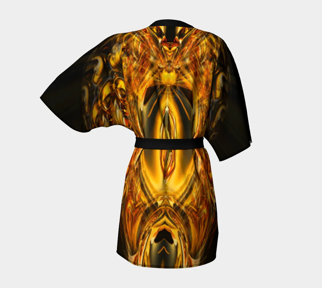 GOLDEN AMULET KIMONO ROBE