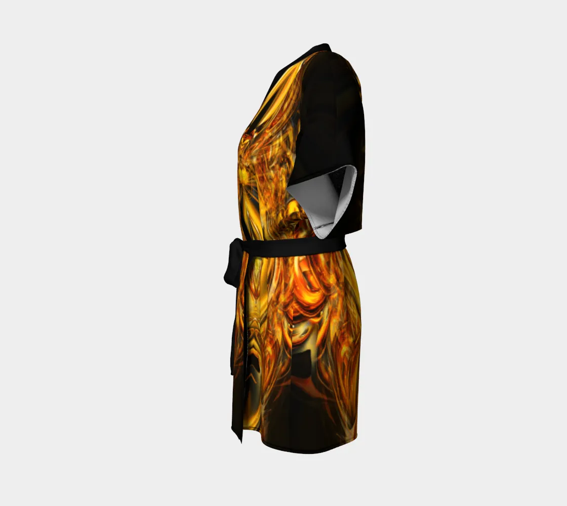 GOLDEN AMULET KIMONO ROBE