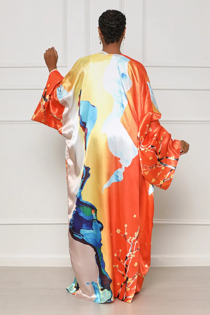 Got Class Floral Kimono (Orange Multi)
