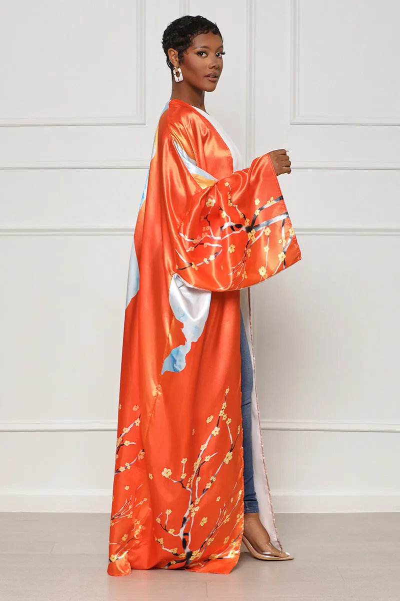 Got Class Floral Kimono (Orange Multi)