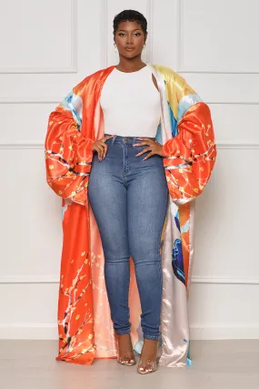 Got Class Floral Kimono (Orange Multi)